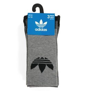 ADIDAS Grey/Black 3pk Originals Crew Socks